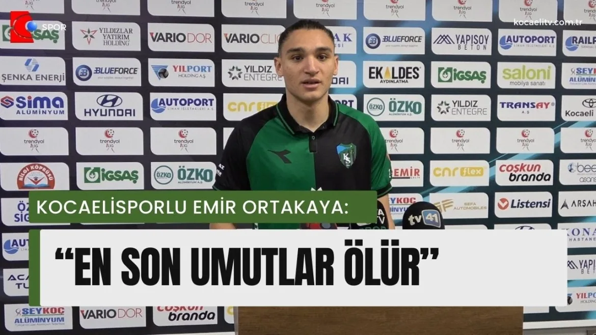 EMİR ORTAKAYA: EN SON UMUTLAR ÖLÜR 4 Nisan 2024 | Kocaeli TV