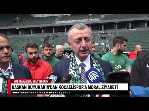 BAŞKAN BÜYÜKAKIN’DAN KOCAELİSPOR’A MORAL ZİYARETİ 10 Mayıs 2024 | tv41