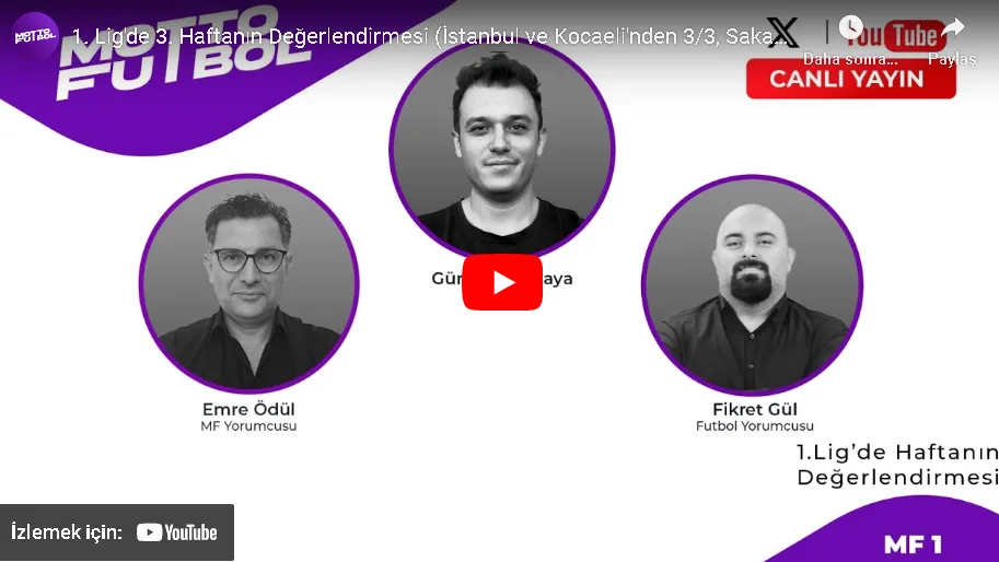 1. Lig’de 3. Haftanın Değerlendirmesi (İstanbul ve Kocaeli’nden 3/3, Sakarya ve Ankara’da kriz) 26 Ağustos 2024 | Motto Futbol