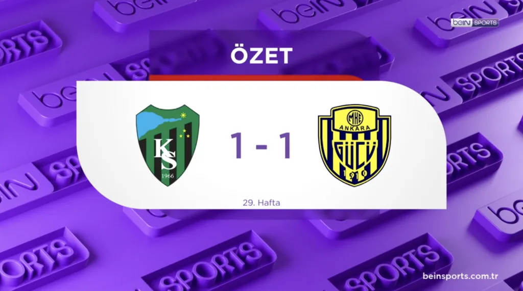 ÖZET | Kocaelispor, sahasında MKE Ankaragücü'ne takıldı! 10 Mart 2024 | beIN Sports
