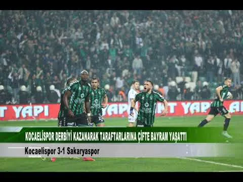 KOCAELİSPOR DERBİYİ KAZANARAK TARAFTARLARINA ÇİFTE BAYRAM YAŞATTI 2 Nisan 2025 | tv41