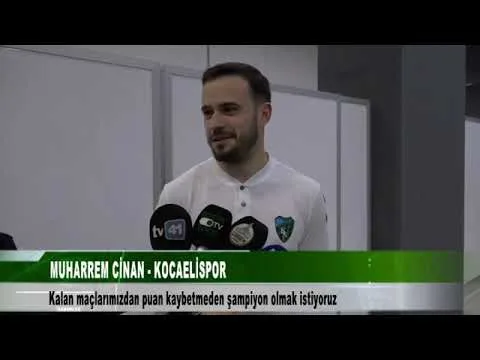 MUHARREM CİNAN “Kalan maçlarımızda puan kaybetmeden şampiyon olmak istiyoruz” 12 Nisan 2025 | tv41