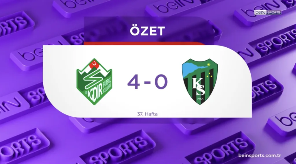 ÖZET | Şampiyon Kocaelispor, Alagöz Holding Iğdır FK deplasmanında kayıp. 4-0 4 Mayıs 2025 | beIN Sports 1 ÖZET | Şampiyon Kocaelispor, Alagöz Holding Iğdır FK deplasmanında kayıp. 4-0 4 Mayıs 2025 | beIN Sports