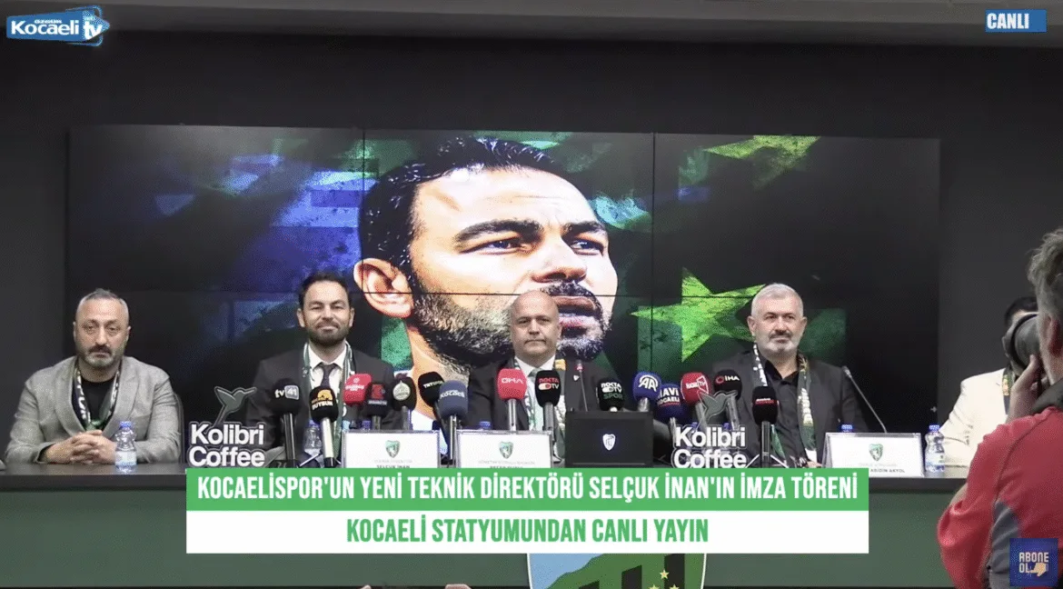 KOCAELİSPOR’UN YENİ TEKNİK DİREKTÖRÜ SELÇUK İNAN’IN İMZA TÖRENİ 03 Haziran 2025 | Özgür Kocaeli