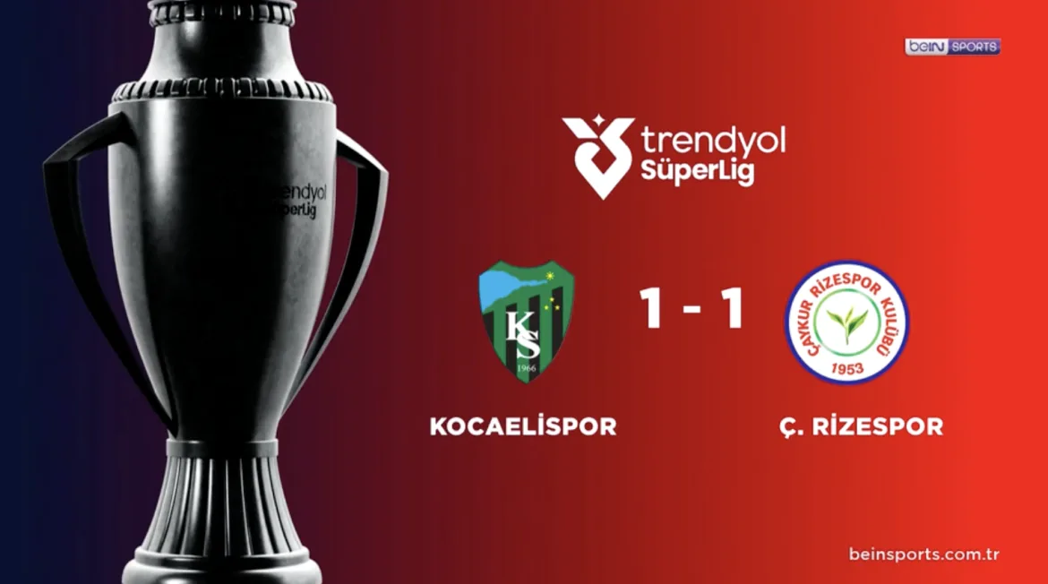 ÖZET |  Kocaelispor 1-1 Ç. Rizespor 21 Eylül 2025 | beIN Sports