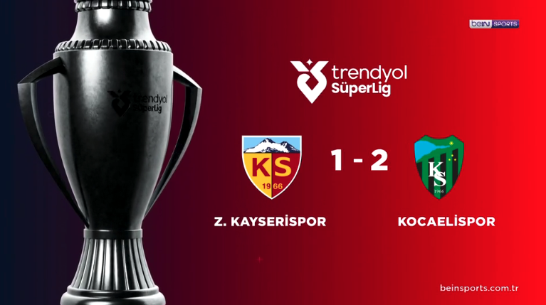 ÖZET | Zecorner Kayserispor 1-2 Kocaelispor 9 Şubat 2026 @beINSports